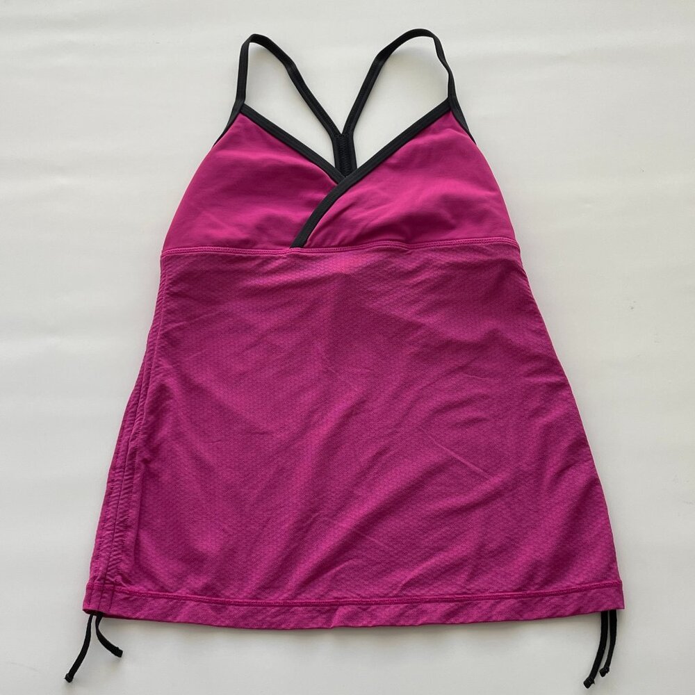 Lululemon Womens Sequence Power Tank Top in Purple Size 4 with Size Dot